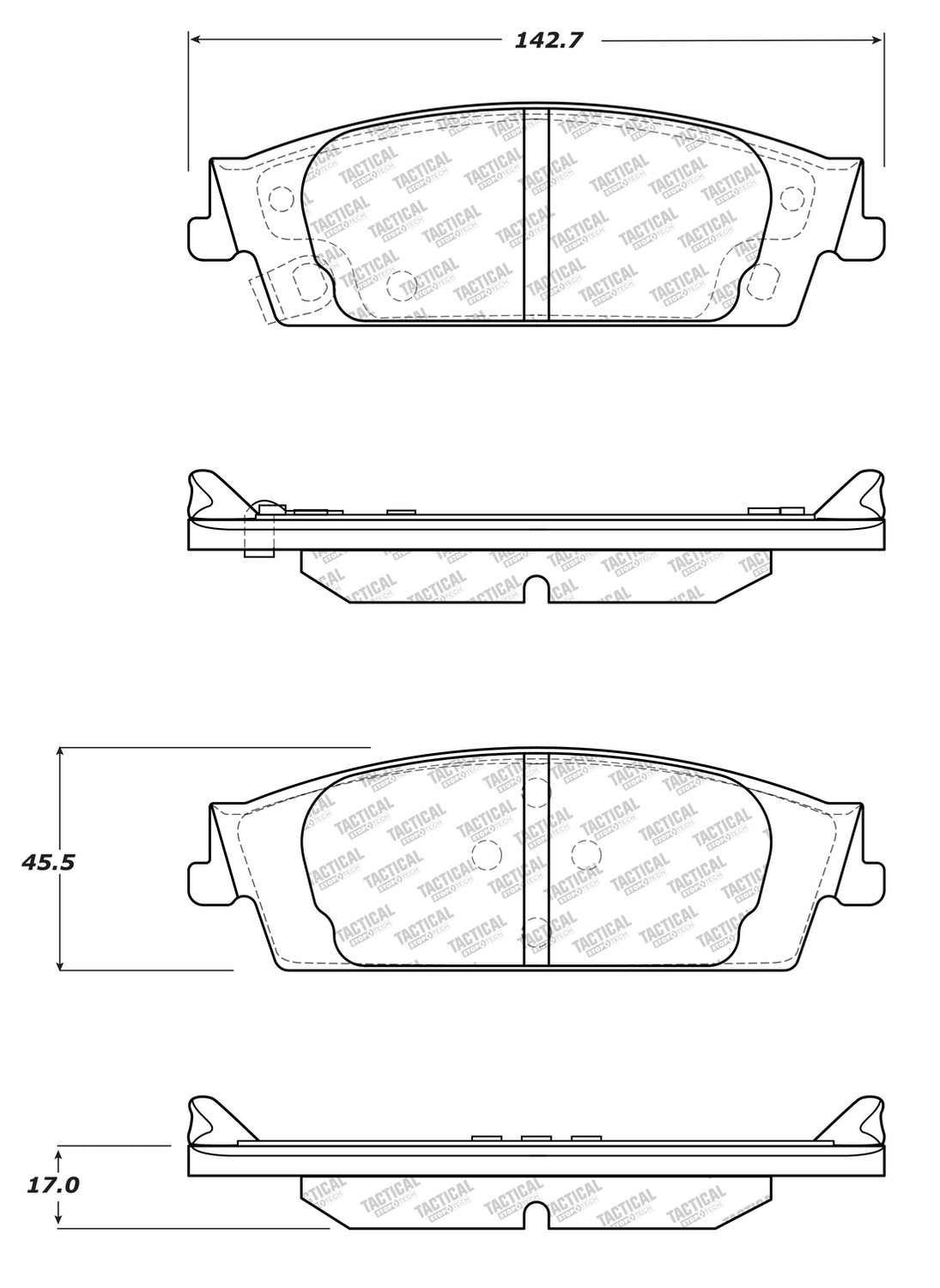 Rr Severe Duty Brake Pads  Centric Parts  307.17070