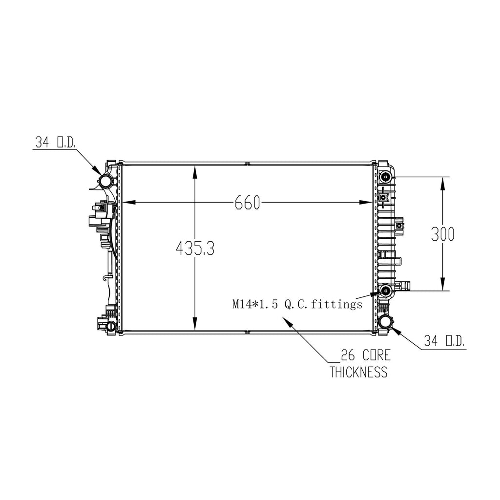 Radiator  TYC  13574