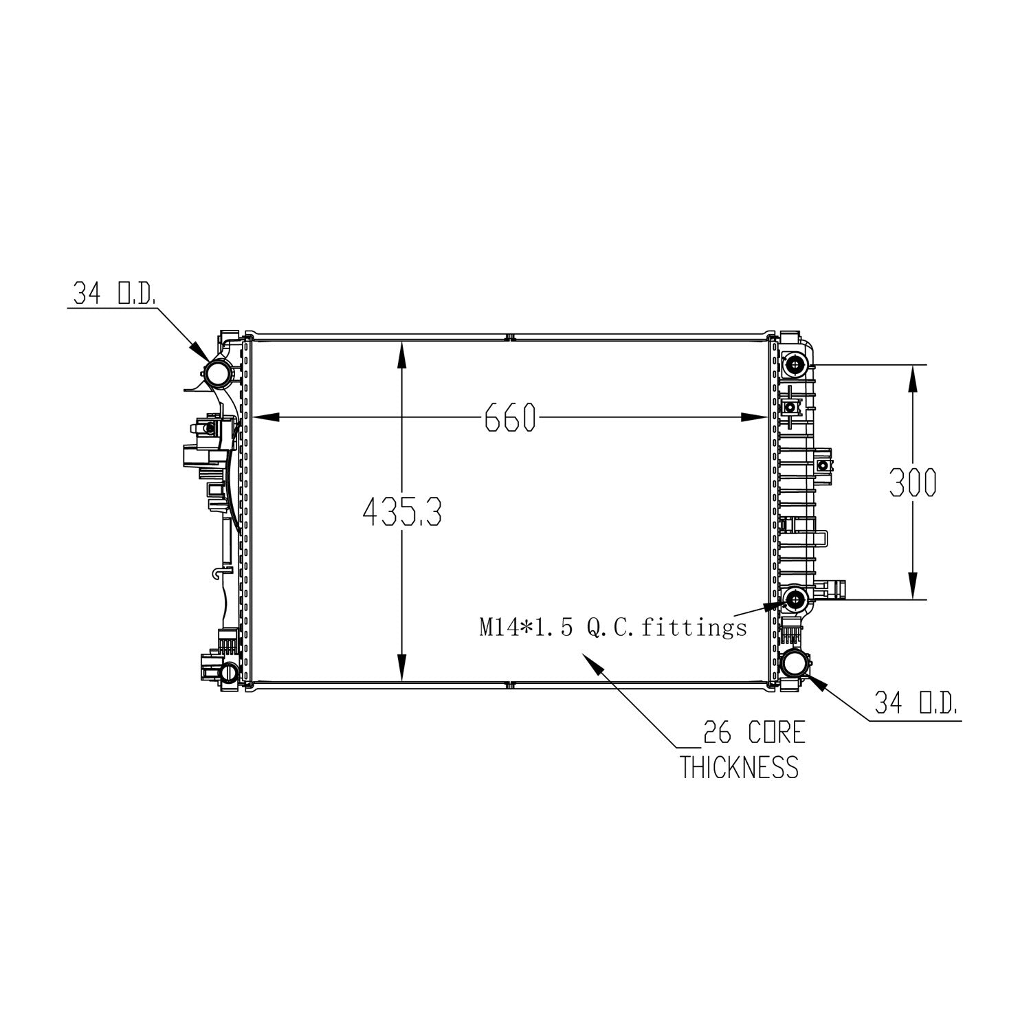 Radiator  TYC  13574