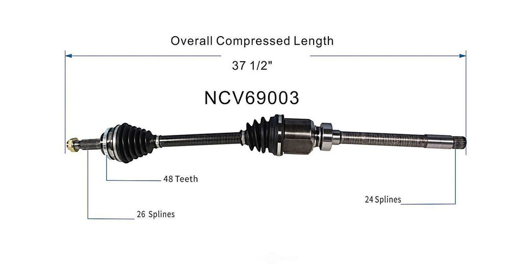 Right New CV Complete Assy   GSP North America   NCV69003