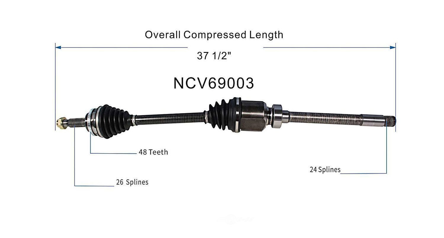 Right New CV Complete Assy   GSP North America   NCV69003