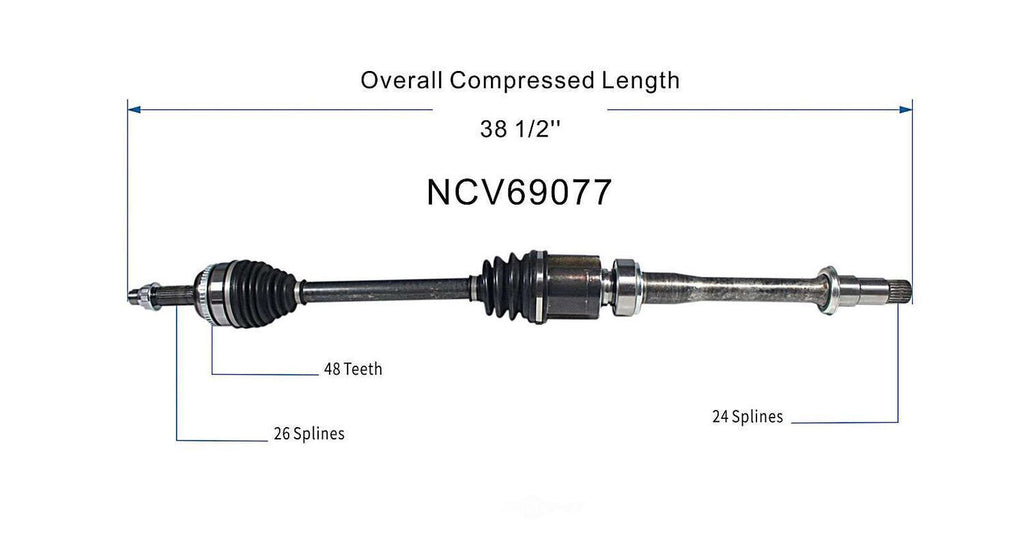 Right New CV Complete Assy   GSP North America   NCV69077