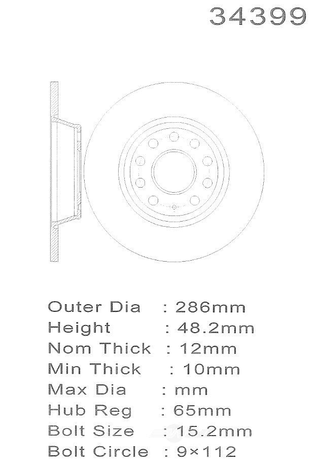 PROMAX Premium Geo-Coated Brake Rotor 20-34399