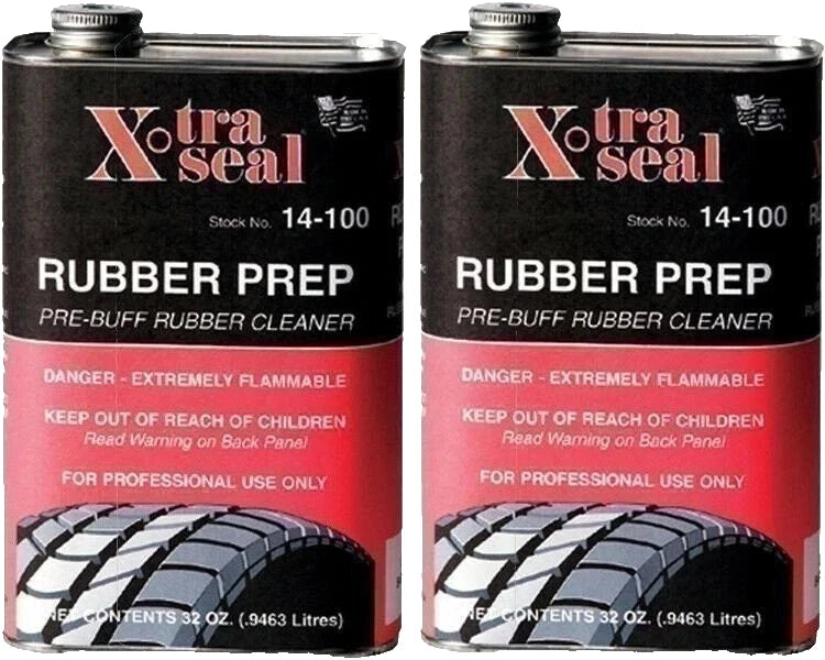 Xtra Seal 14-100 Rubber Prep Pre-Buff Cleaner (2x 32oz Cans) - Tire Repair