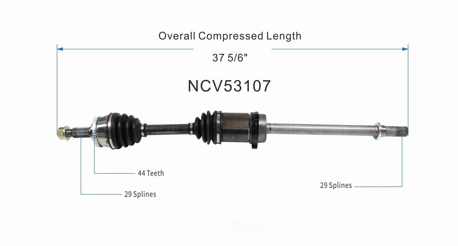 Right New CV Complete Assy   GSP North America   NCV53107