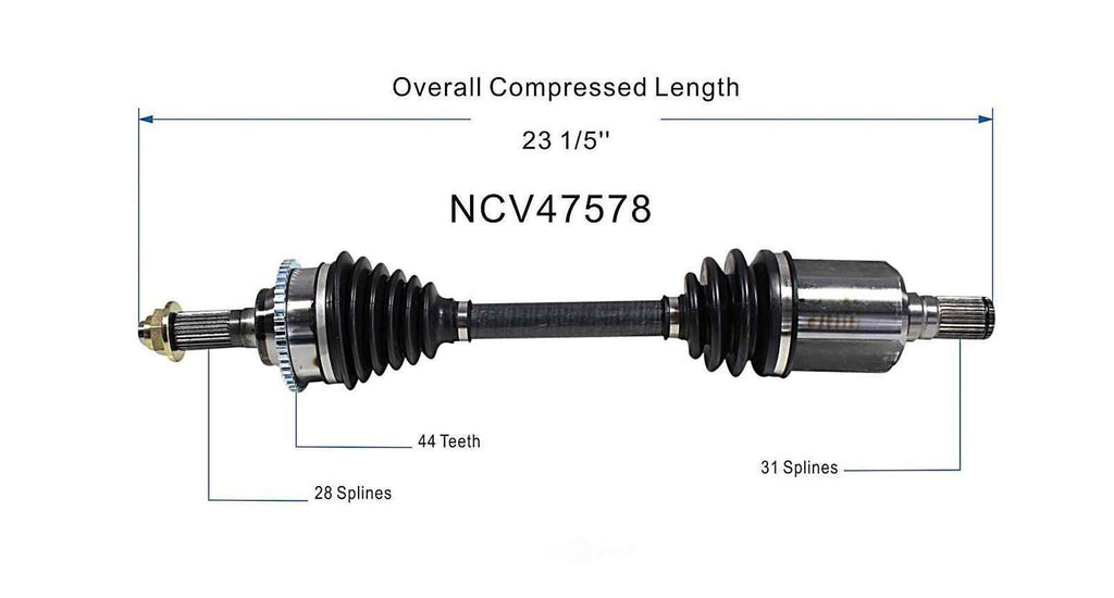 Left New CV Complete Assy   GSP North America   NCV47578