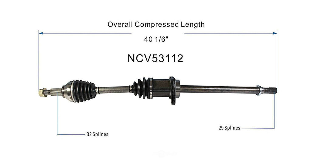 Right New CV Complete Assy   GSP North America   NCV53112