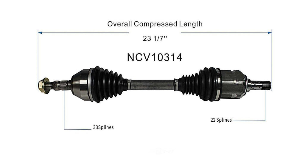 Left New CV Complete Assy   GSP North America   NCV10314
