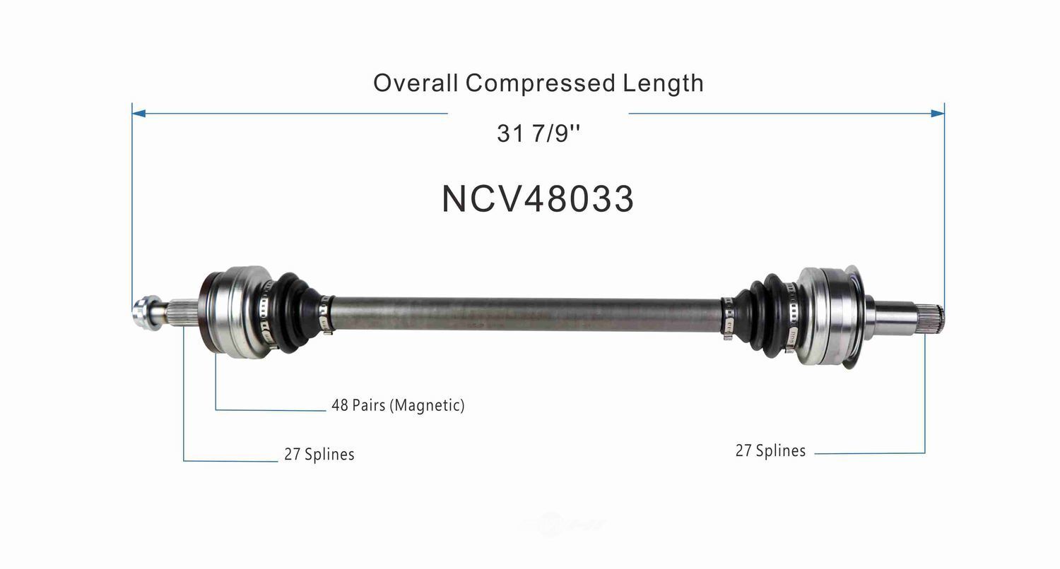 Axle Shaft Assy- CV Shaft   GSP North America   NCV48033