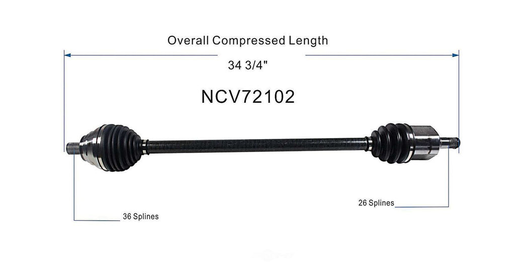 Right New CV Complete Assy   GSP North America   NCV72102
