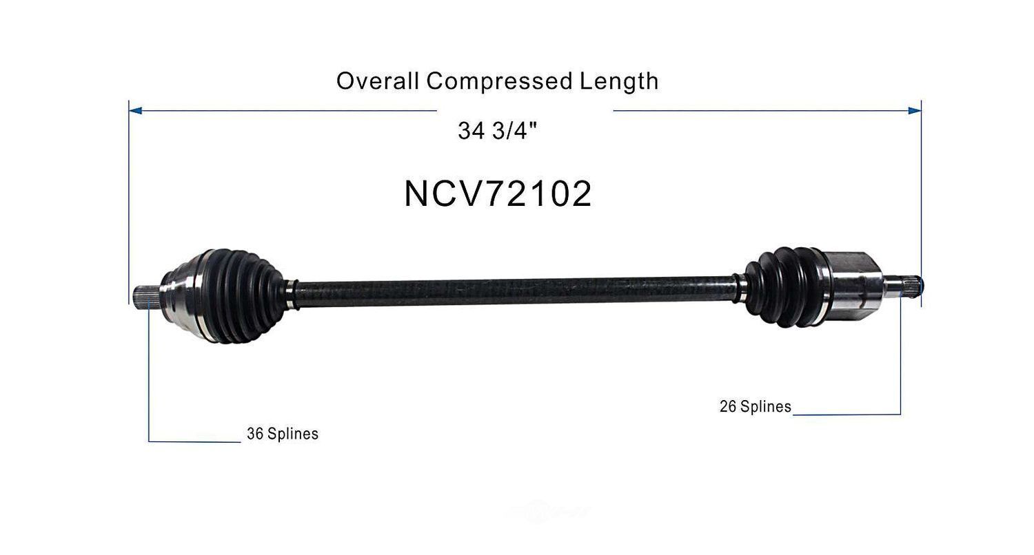 Right New CV Complete Assy   GSP North America   NCV72102