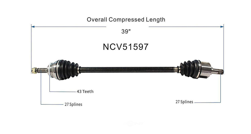 Right New CV Complete Assy   GSP North America   NCV51597