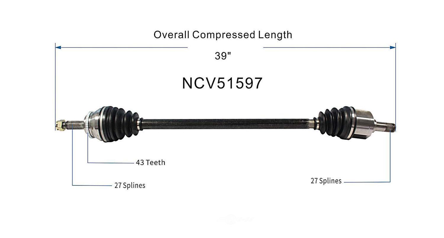 Right New CV Complete Assy   GSP North America   NCV51597