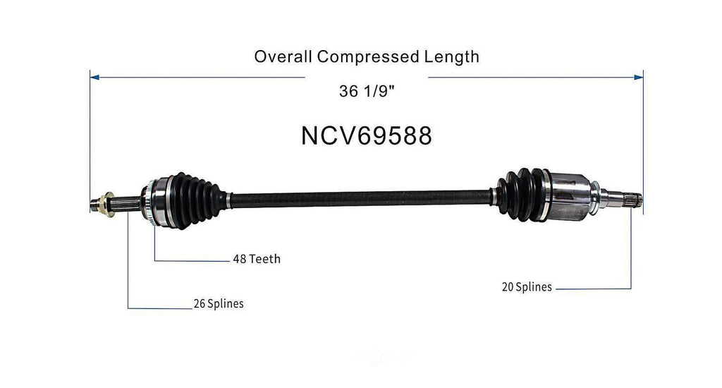Right New CV Complete Assy   GSP North America   NCV69588