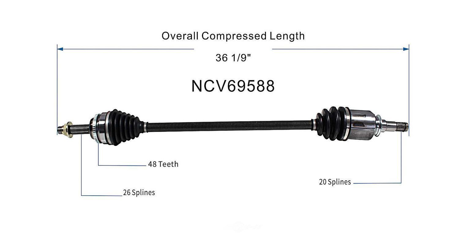 Right New CV Complete Assy   GSP North America   NCV69588