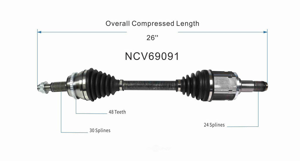 Left New CV Complete Assy   GSP North America   NCV69091