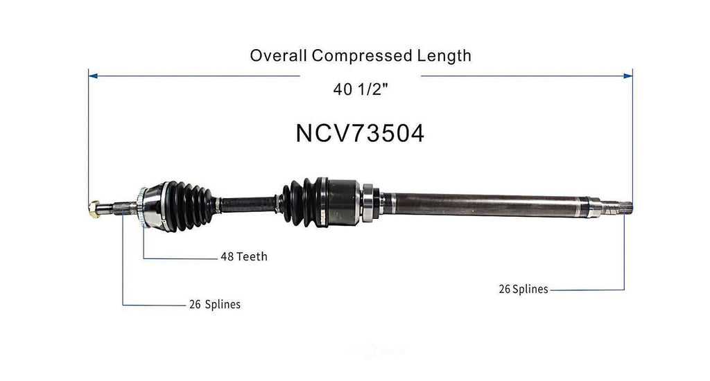 Right New CV Complete Assy   GSP North America   NCV73504