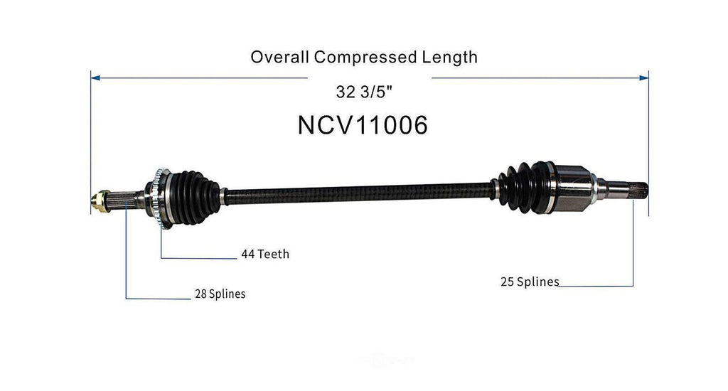 Right New CV Complete Assy   GSP North America   NCV11006