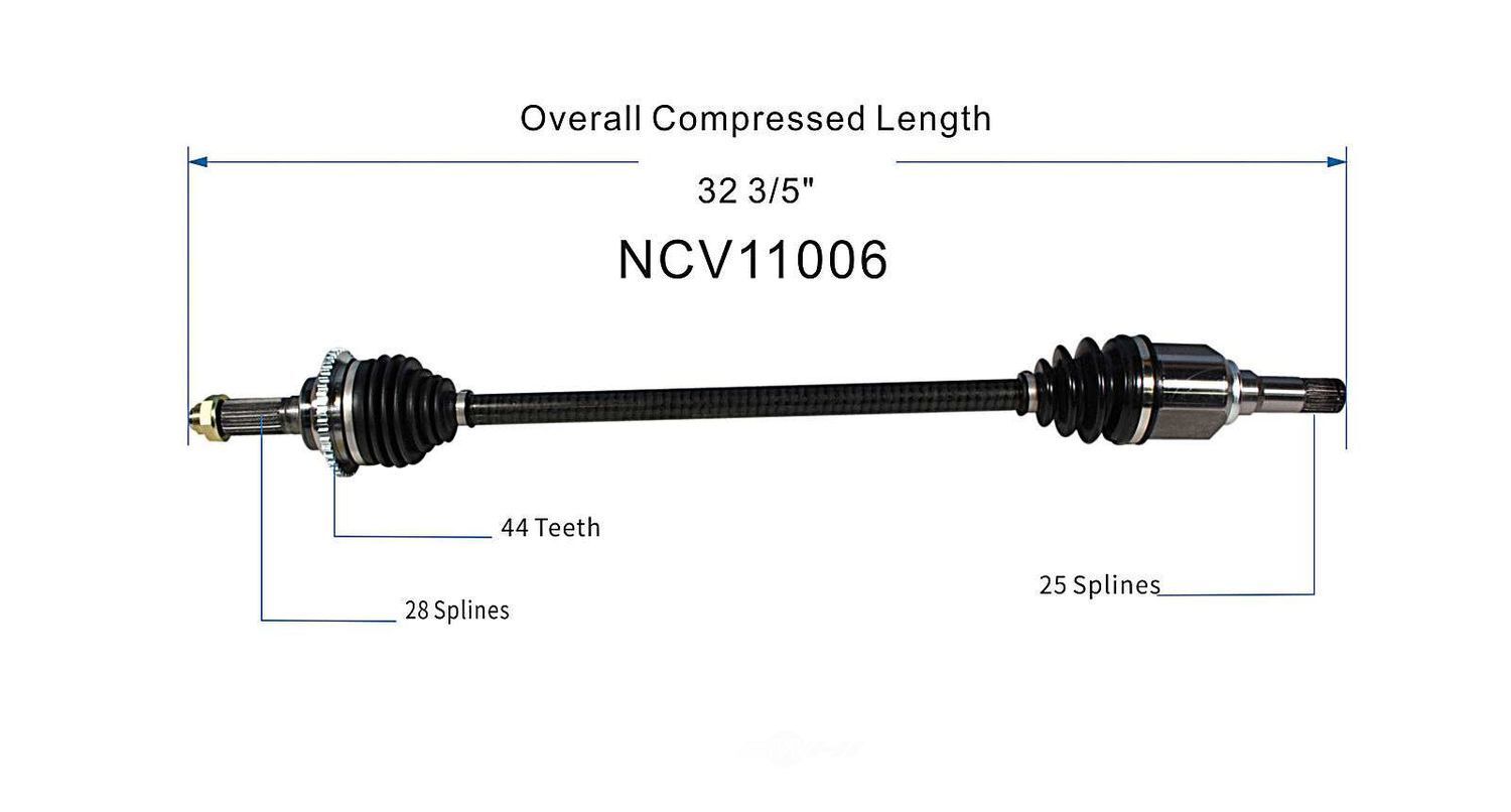 Right New CV Complete Assy   GSP North America   NCV11006