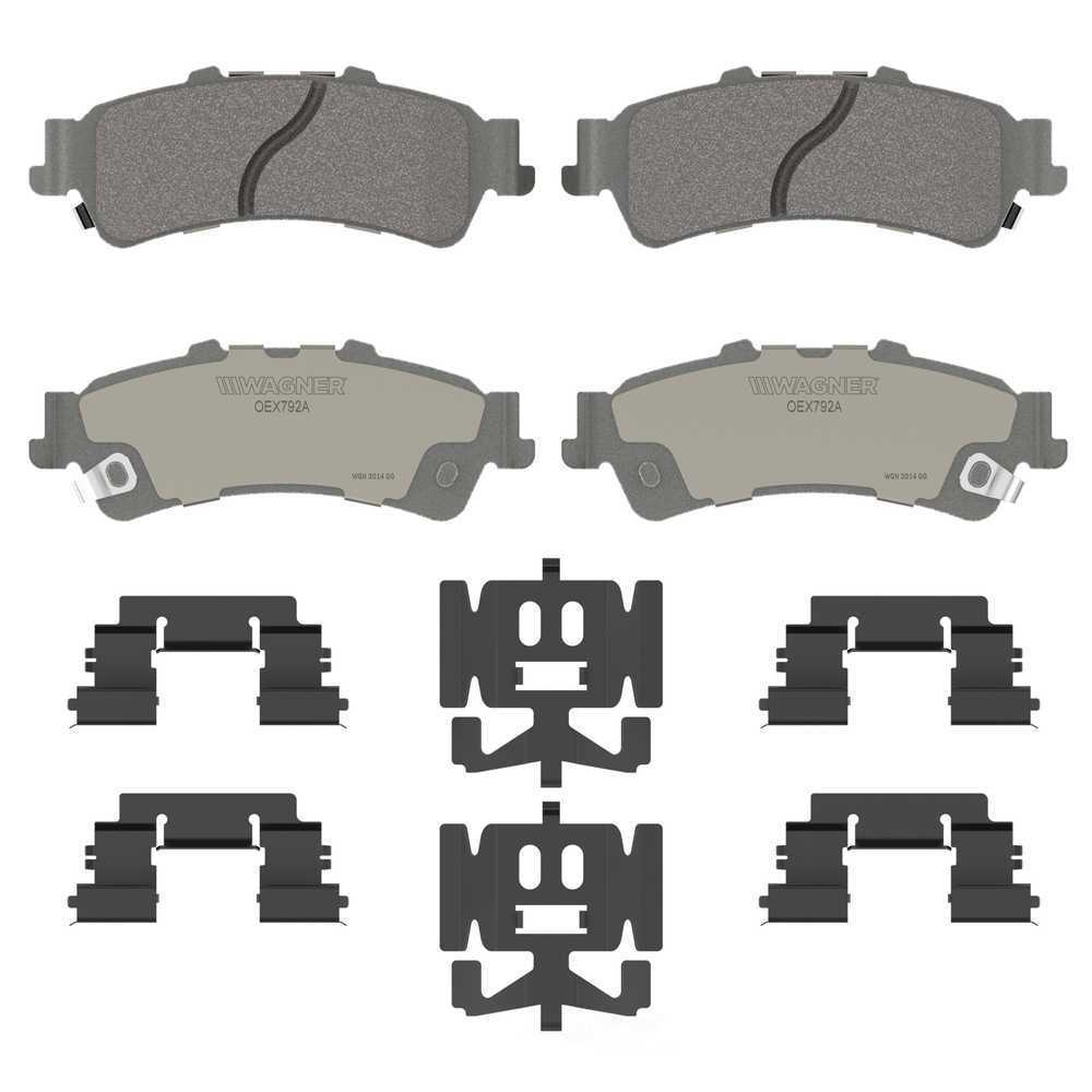 Rr Premium Ceramic Brake Pads  Wagner  OEX792A
