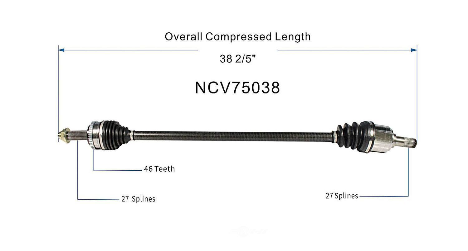Right New CV Complete Assy   GSP North America   NCV75038