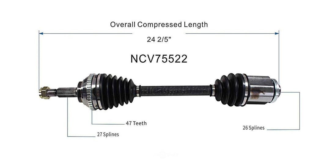 Right New CV Complete Assy   GSP North America   NCV75522