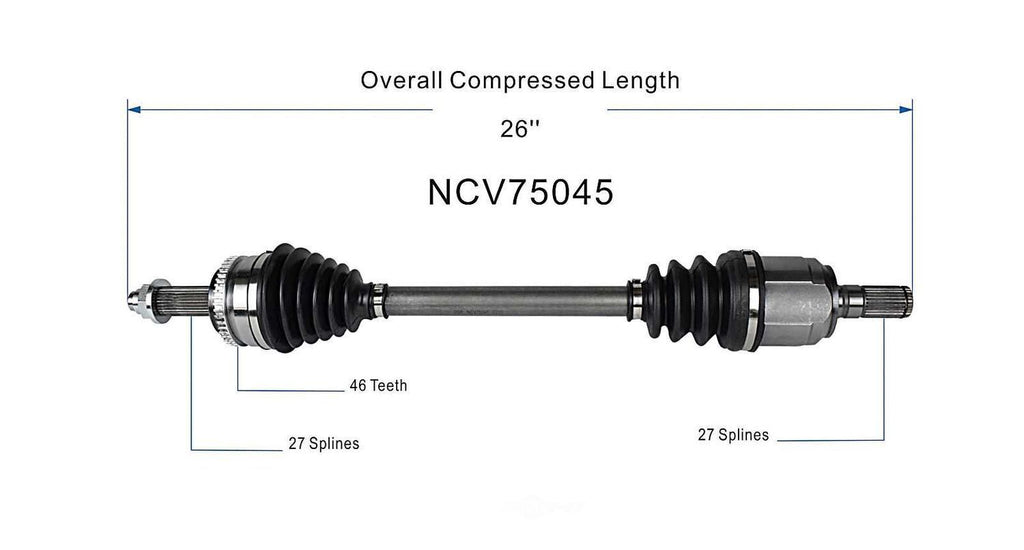 Left New CV Complete Assy   GSP North America   NCV75045