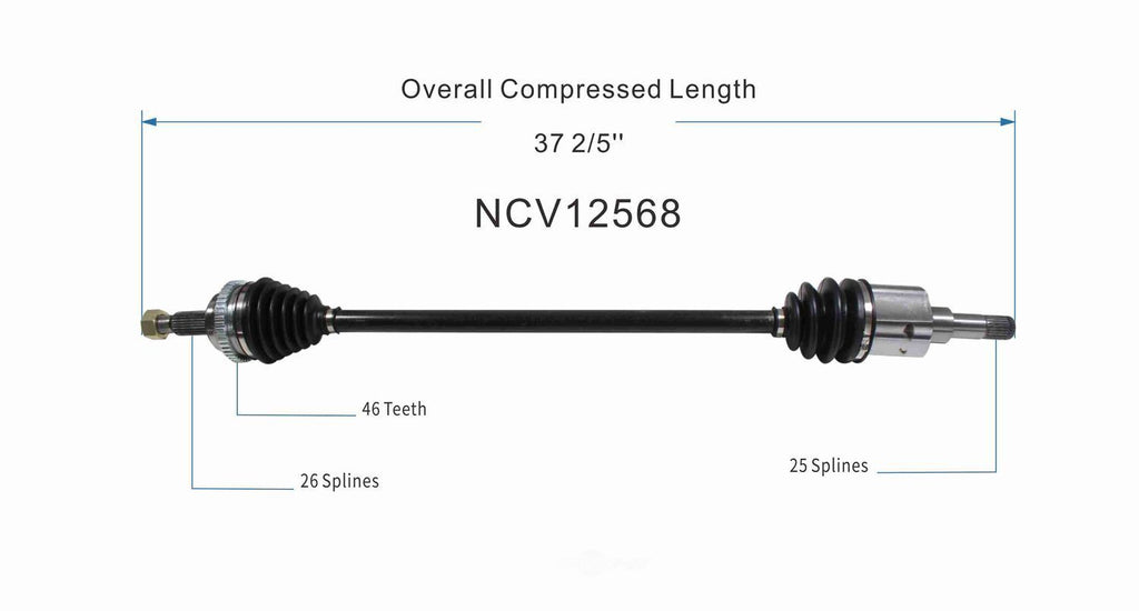Right New CV Complete Assy   GSP North America   NCV12568