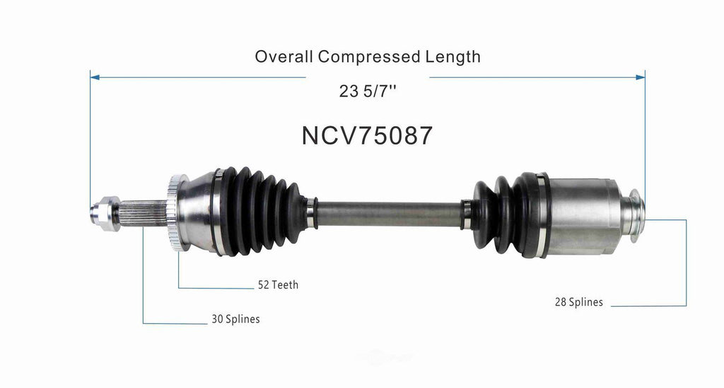Right New CV Complete Assy   GSP North America   NCV75087