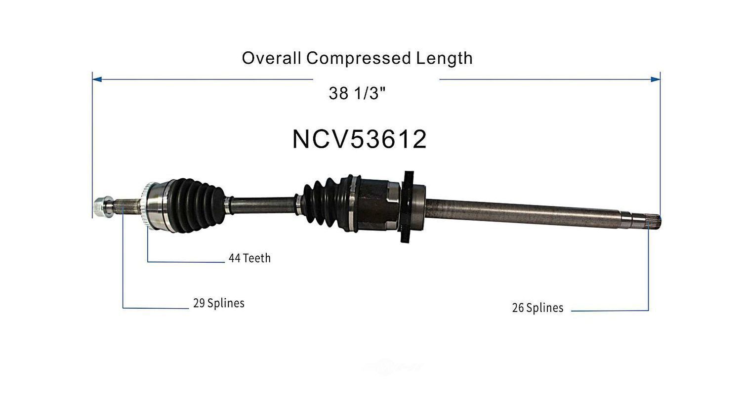 Right New CV Complete Assy   GSP North America   NCV53612