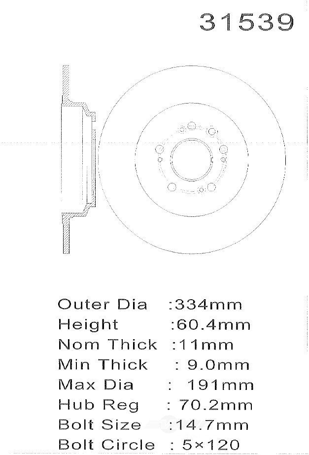 PROMAX Premium Geo-Coated Brake Rotor 20-31539