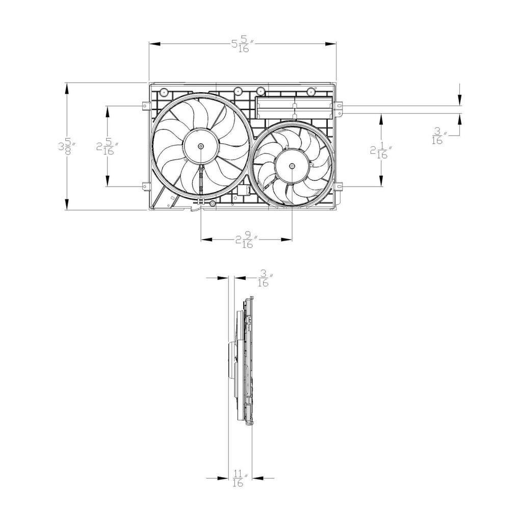 Radiator & Condenser Fan Assy  TYC  622830