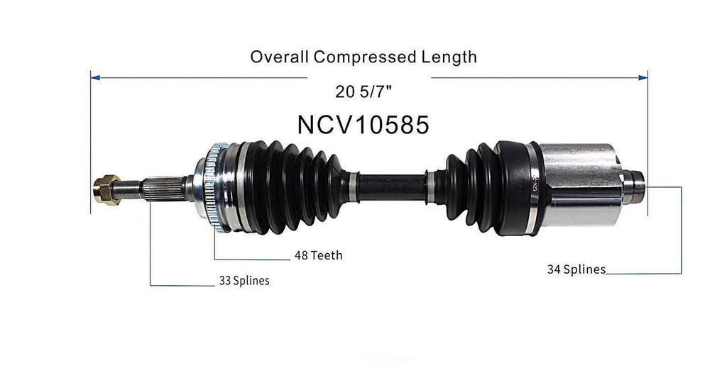 Axle Shaft Assy- CV Shaft   GSP North America   NCV10585