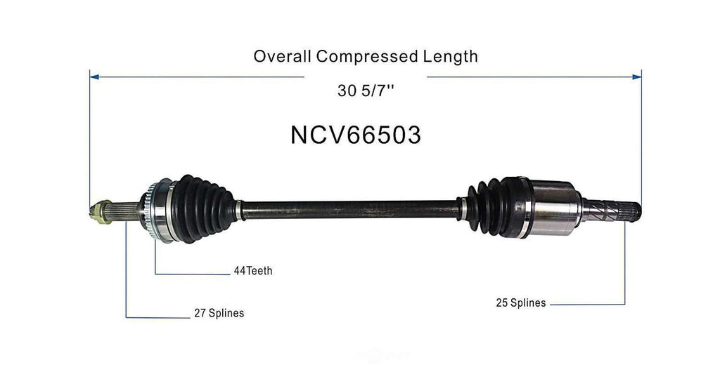 Axle Shaft Assy- CV Shaft   GSP North America   NCV66503