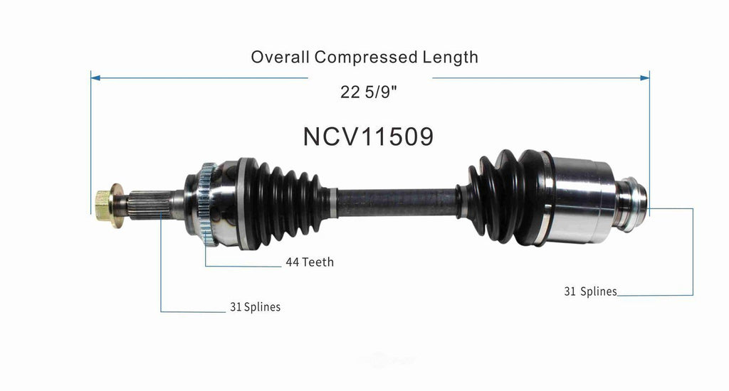 Right New CV Complete Assy   GSP North America   NCV11509