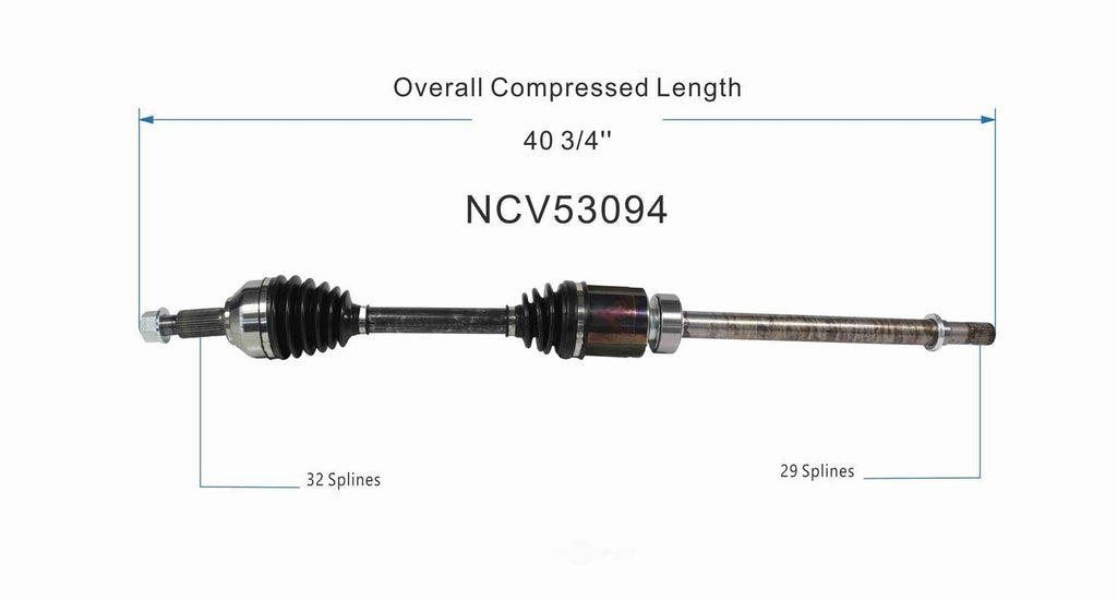 Right New CV Complete Assy   GSP North America   NCV53094