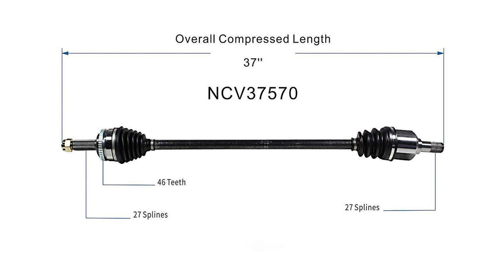 Right New CV Complete Assy   GSP North America   NCV37570