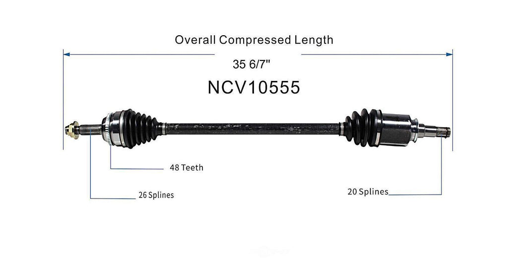 Right New CV Complete Assy   GSP North America   NCV10555