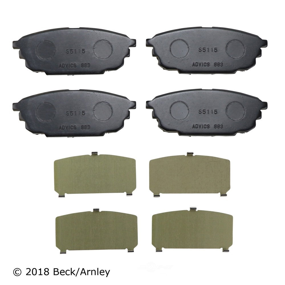 Frt OE Brake Pads  Beck/Arnley  089-1750