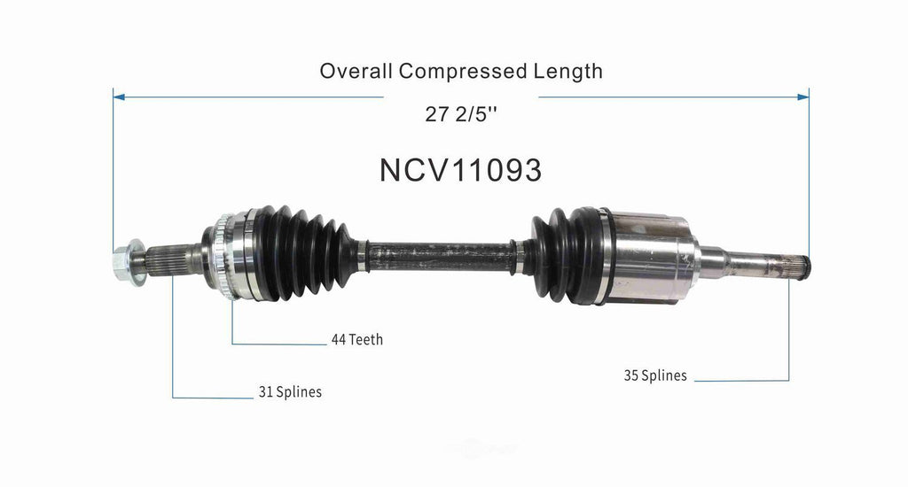 Left New CV Complete Assy   GSP North America   NCV11093