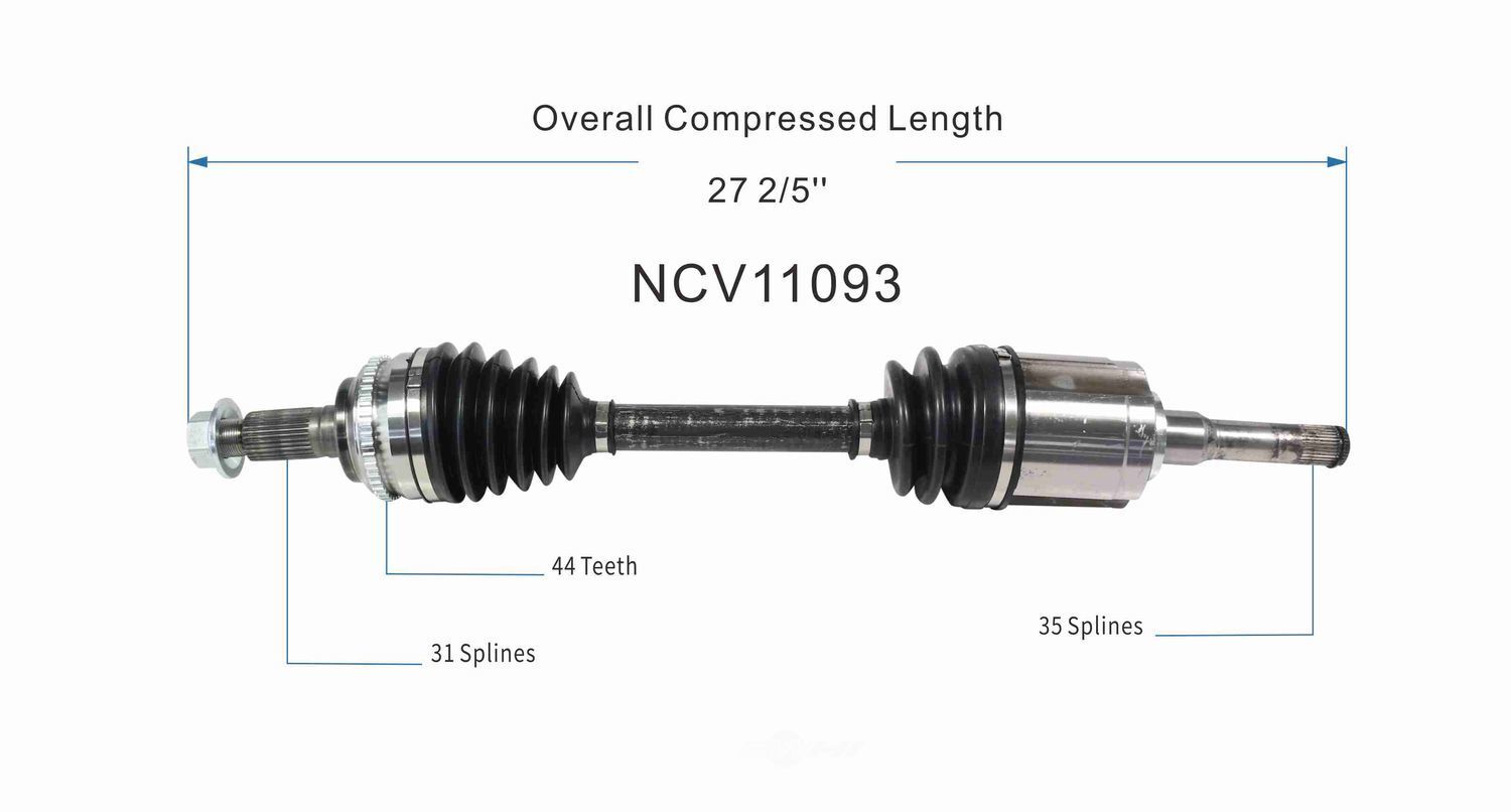 Left New CV Complete Assy   GSP North America   NCV11093