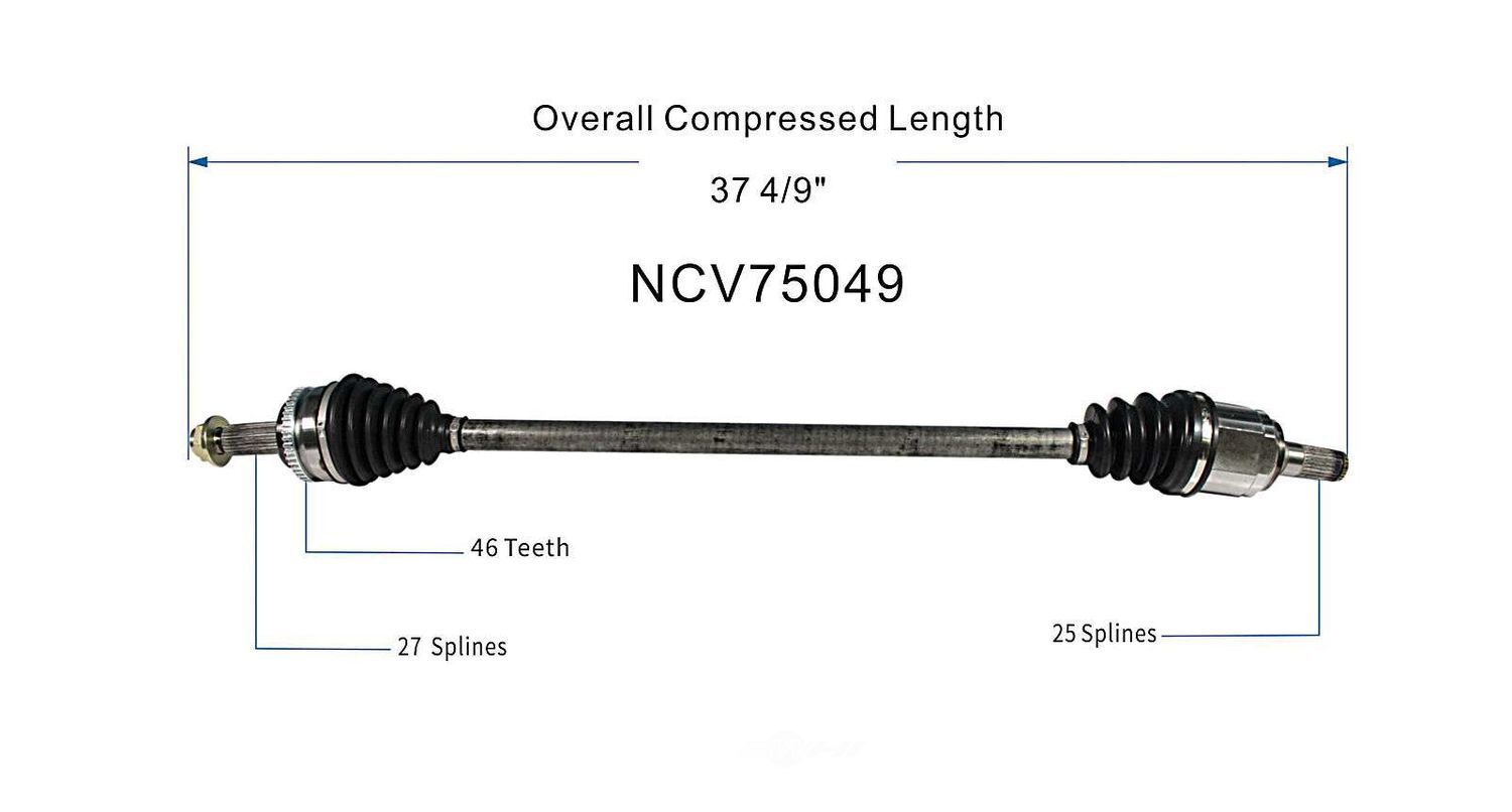 Right New CV Complete Assy   GSP North America   NCV75049