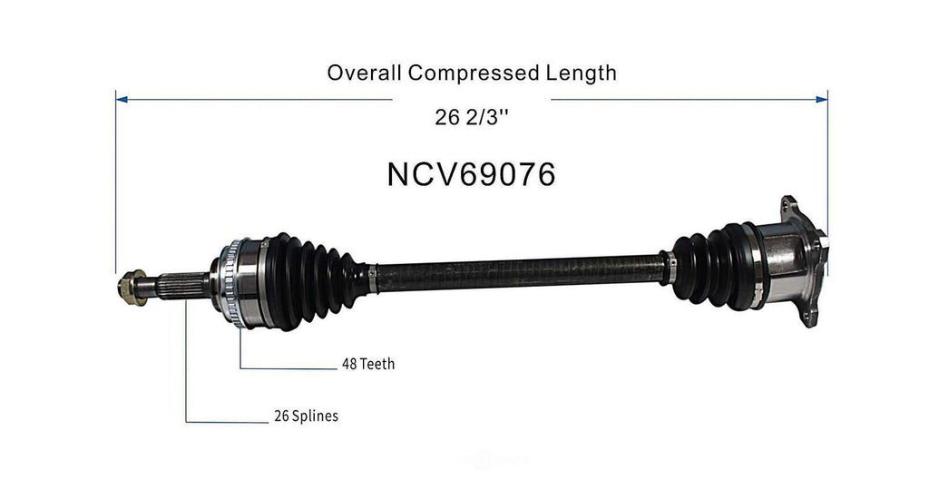 Axle Shaft Assy- CV Shaft   GSP North America   NCV69076
