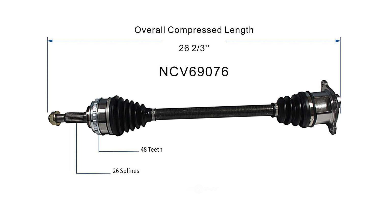 Axle Shaft Assy- CV Shaft   GSP North America   NCV69076