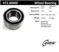 Frt Wheel Bearing  Centric Parts  412.40000