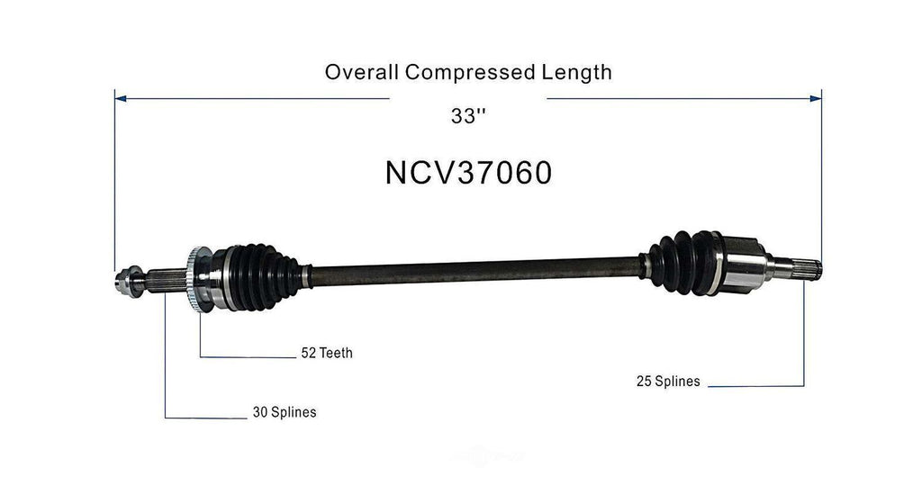 Right New CV Complete Assy   GSP North America   NCV37060