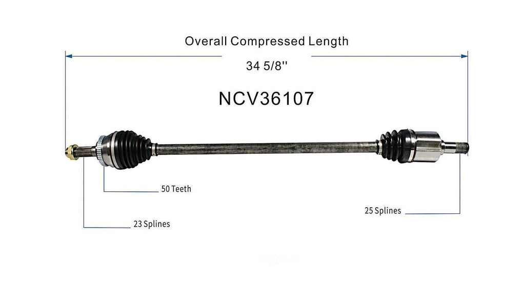 Right New CV Complete Assy   GSP North America   NCV36107