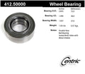 Frt Wheel Bearing  Centric Parts  412.50000