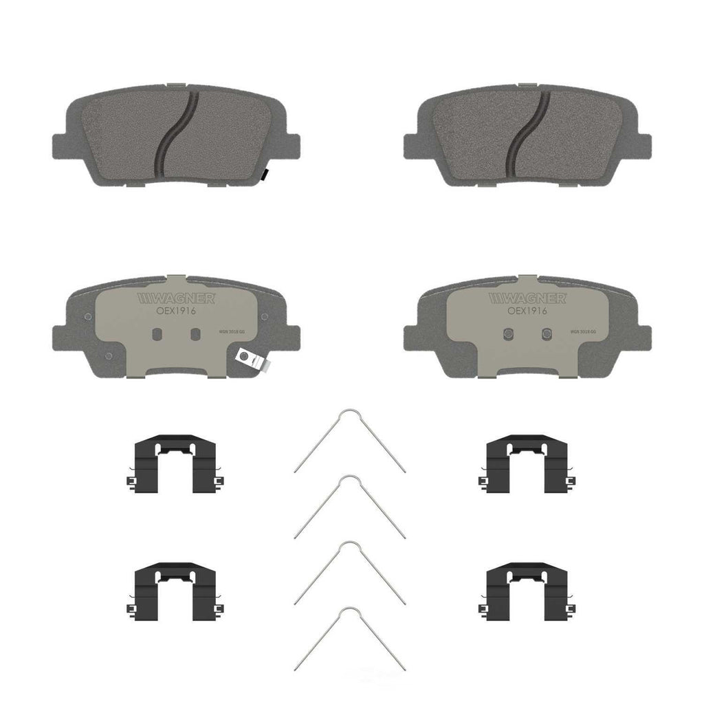 Rr Premium Ceramic Brake Pads  Wagner  OEX1916