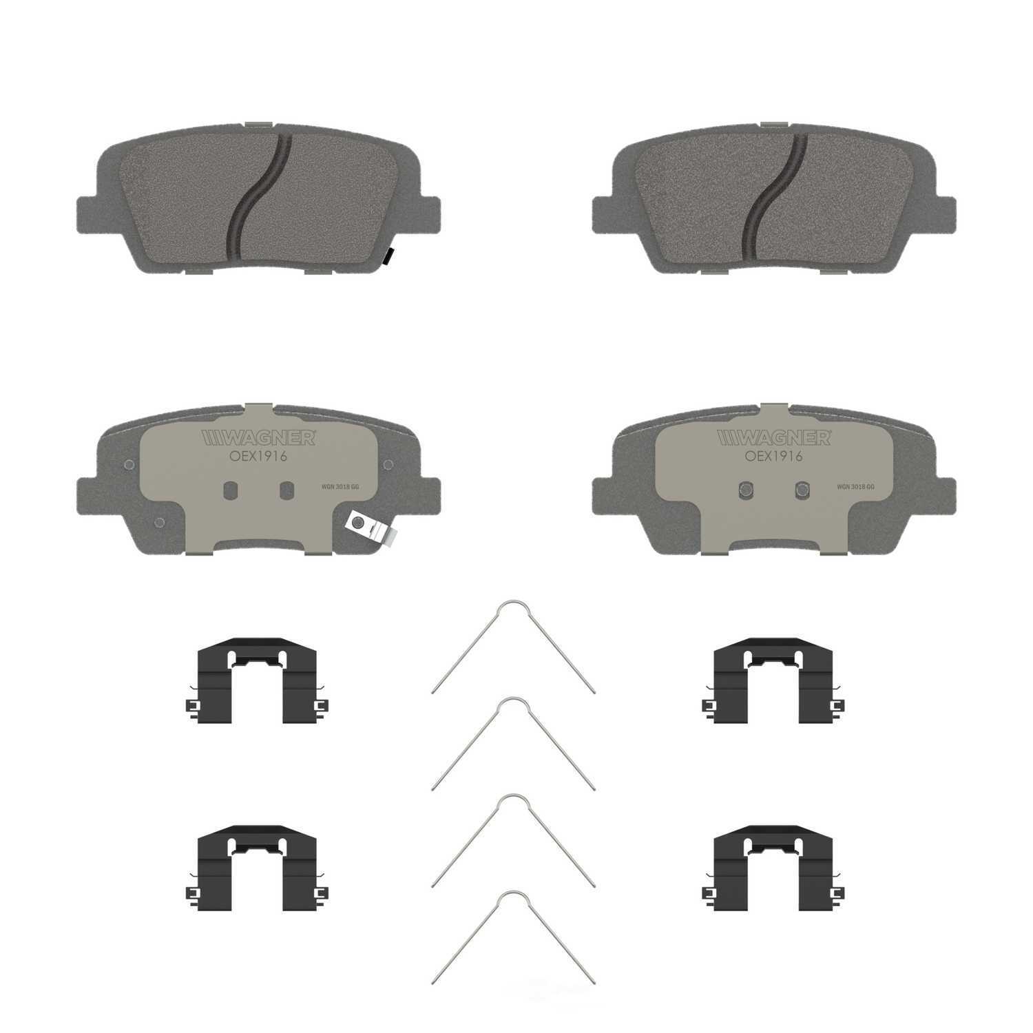 Rr Premium Ceramic Brake Pads  Wagner  OEX1916